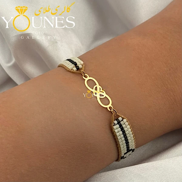 دستبند بند میوکی طرح بینهایت طلا